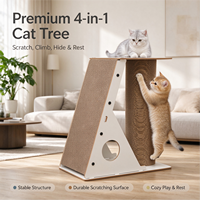 Meuble pour chat en carton robuste pour intérieur, multifonctionnel, résistant à l'usure, griffoir vertical pour chat, griffoir pour chat