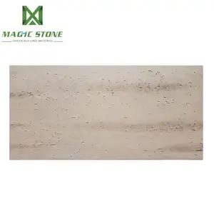 耐火卸売カスタムリーズナブルな価格シリーズトラバーチン石クラッディング柔軟な粘土壁タイル