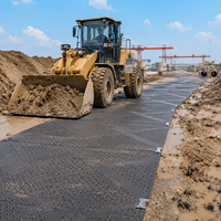 Panneaux de protection de sol réutilisables en HDPE haute résistance 4x8 pour accès de camions excavateurs sur terrains boueux et travaux de construction