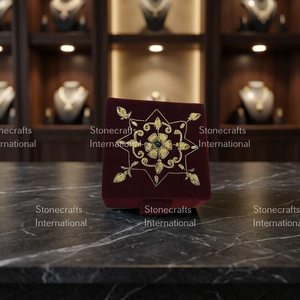 High Quality Decorative MDF Silk Zardozi <b>Box</b> with Beautiful Embroidery Perfect for Sale From India - Product Image 4