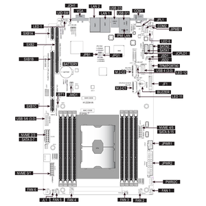 Carte mère de serveur WIO propriétaire MBD-H12SSW-NT avec un seul socket SP3, prise en charge DDR4, nouvelle livraison rapide, bon prix, WI propriétaire - Product Image 3