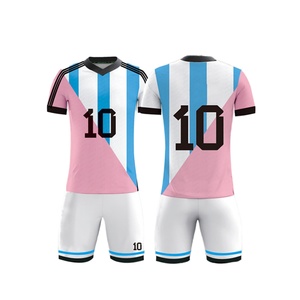 Maillot de football professionnel personnalisé respirant et anti-humidité, imprimé par transfert thermique, color-block, pour l'entraînement - Product Image 4