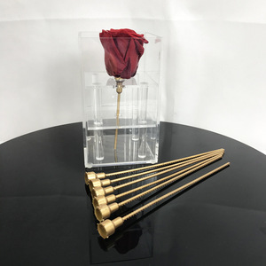 Wholesale green tube plastic flower stem artificial flowers stems
