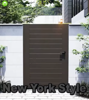 Clôture de ferme en aluminium Portes de villa pour piétons Design moderne de luxe Anticorrosion Écologique Facilement assemblé Service de modélisation 3D