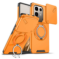 Étui de téléphone magnétique robuste avec cache-caméra coulissant et béquille annulaire pour Infinix Hot 60i Note40Pro 4G/5G, coque antichoc