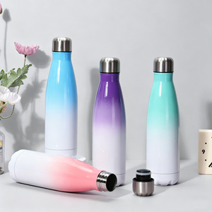 Botella de Agua Aislada de Acero Inoxidable 304, Botella Térmica Deportiva Portátil con Degradado de Color para Viajes al Aire Libre - Product Image 2