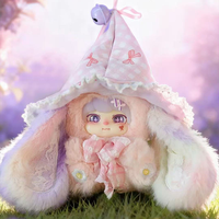 Jouet en peluche sorcière magique, boîte mystère, poupée en peluche mignonne à grandes oreilles, figurine de collection surprise, ornement de bureau Kawaii, cadeau