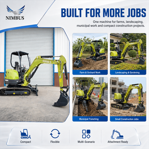 รถขุดขนาดเล็ก 4 ตัน ยี่ห้อ NIMBUS มีสินค้าในคลัง พร้อมเครื่องยนต์ <span class=keywords><strong>Kubota</strong></span> 20.5KW และสามารถปรับแต่งโลโก้และสีได้ - Product Image 3