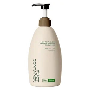 Eco Friendly 650ml gel doccia contenitore HDPE vuota bottiglia di plastica shampoo balsamo per capelli bottiglia per la cura della pelle