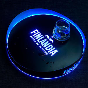 Plateau de bar LED rechargeable personnalisé Miller pour boissons rondes, accessoires pour boissons, bière, vin, pour Prairie Organic Spirits <span class=keywords><strong>Santa</strong></span> <span class=keywords><strong>Fe</strong></span> - Product Image 5