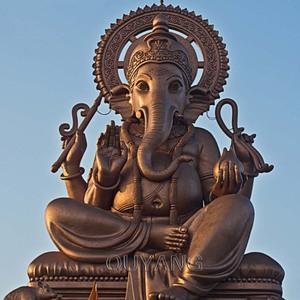 Statua di Ganesha in Bronzo Grande per Decorazione Giardino, Scultura Religiosa Indiana del Signore <span class=keywords><strong>Ganesh</strong></span> in Rame - Product Image 3