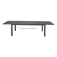 Mesa de Comedor de Aluminio de Diseño Moderno LvYe, para 8-10 Personas, Extensible Tipo Mariposa, para Uso en Hoteles y Exteriores, con Recubrimiento en Polvo EN581-2, Venta al Por Mayor