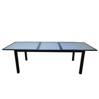 Table d'extension de salle à manger en aluminium