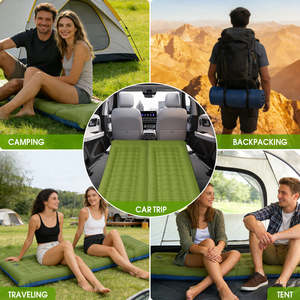 Colchoneta <span class=keywords><strong>Inflable</strong></span> Ultraligera Impermeable, Colchón Portátil con Almohada para Acampar, Hacer Senderismo y Excursionismo al Aire Libre - Product Image 5