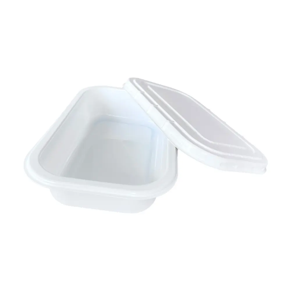 Bandeja de alimentos para companhias aéreas, bandejas plásticas transparentes descartáveis para carne, pratos de plástico CPET para fast food