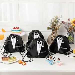 Father's Birthday Anniversary Wedding Supplies Party Favor Bag Groomsman Gift <b>Groomsmen</b> <b>Proposal</b> Bags - Product Image 3