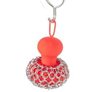 Accesorio ergonómico de cocina, depurador de malla de hierro fundido, raspador de sartén, limpiador de silicona de acero inoxidable para ollas, sartenes, uso para bebés - Product Image 6