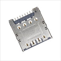 WECONN WL-SIM124-139 Connecteur de carte MICRO SIM 8 broches + 1 H=1.24mm Push-Pull avec interrupteur de détection, Prise de connecteur de carte TF personnalisée