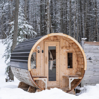 Fenêtres panoramiques pour 4-6 personnes Baril de spa à vapeur extérieur Salles de sauna