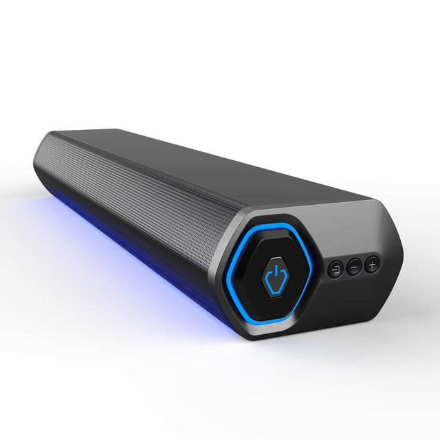 Vofull 2.0 Channel 30W Soundbar with RGB LEDs and Bluetooth Connectivity, Suitable for Home Theaters and Stages
