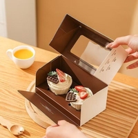 Caja de Panadería Ecológica Personalizada con Ventana, Empaque de Cupcakes de Lujo de Alta Calidad, Cajas para Muffins con Logotipo Personalizado Impreso