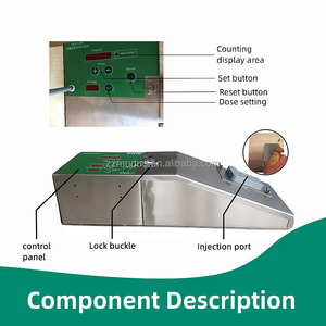 Inyector eléctrico de vacunas para aves de corral, dosis automática, <span class=keywords><strong>jeringa</strong></span> veterinaria ajustable para pollo, pato, pájaro - Product Image 2
