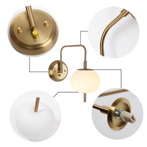 Lámparas de Exterior Vintage Elegantes de Fábrica, Farol de Jardín de Vidrio Estilo Europeo, Lámpara de Pared para Villa - Product Image 6