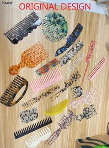 PDANY-peine de ácido acético blanco con pinzas para el cabello, accesorios para el cabello de acetato de celulosa - Product Image 5