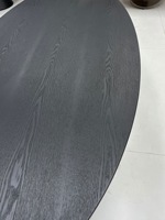 Meubles de maison de luxe modernes, table à manger en bambou avec plateau en pierre et base sculpturale pour salle à manger et usage hôtelier