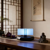 Lámpara de Escritorio LED Magnética Flotante, Lámpara de Mesa, Luz Nocturna, Luz Giratoria Automática con Forma de Dólar, para Regalos Únicos, Decoración del Hogar y Habitación
