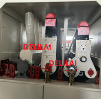 Machine à bois DELILAI, double, avec alimentation automatique pour portes d'armoires, dégauchisseuse à tambour en bois, ponceuse à bande large, meuleuse pour bois
