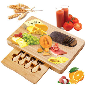 Bamboo products from source manufacturer: cheese <b>board</b>, cheese knife, drawer-type kitchen <b>tools</b>, tableware, fruit cutting <b>board</b> - Product Image 3