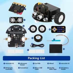 Acebott ODM tinkerbott microbit STEM giáo dục robot xe Kit 2WD với 16 Bài Học Hướng Dẫn Lập trình ứng dụng điều khiển robot Bộ - Product Image 5