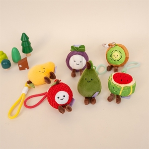 Portachiavi con ciondolo di frutta colorata per bambini peluche su misura animali di peluche giocattoli per bambini all'ingrosso regalo di festa - Product Image 3