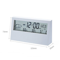Réveil écran transparent Horloge de table LCD Station météo Affichage Horloge de table promotionnelle Indicateur de température humidité