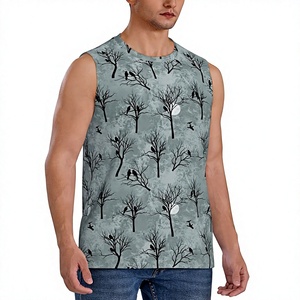 Camiseta sin mangas extragrande premium para hombre, de algodón grueso, corte muscular, estilo casual urbano, para gimnasio, entrenamiento, fitness y deportes - Product Image 1