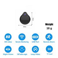 Mini caméra de sécurité domestique WiFi Full HD 1080P avec vision nocturne, fonction Nightshot sans fil, prend en charge la carte mémoire, imagerie CMOS
