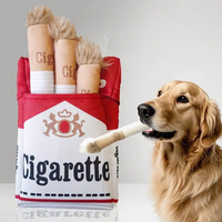 Nouveau style, vente chaude, jouet pour chien en peluche couineur, design cigarette créatif, amusant et original