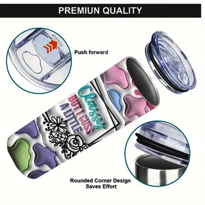 แก้วน้ำพิมพ์ลายวัวพาสเทล 3 มิติ ขนาด 20 ออนซ์ แบบกำหนดเอง พร้อมคำพูด "Classy But I <span class=keywords><strong>Cuss</strong></span> A Little" สินค้าในสหรัฐอเมริกา จัดส่งฟรี - Product Image 6