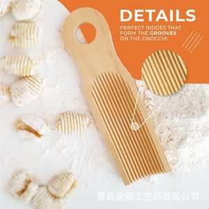 Planche à pâtes italienne en bois massif, outil de découpe de pâte pour la fabrication de pâtes maison, cuisine DIY - Product Image 2