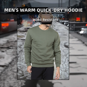 Nueva Llegada, Sudadera Térmica de Invierno para Hombre, 100% Algodón, Transpirable, de Secado Rápido, Cortavientos, con Forro Polar, Venta al Por Mayor, ODM - Product Image 2