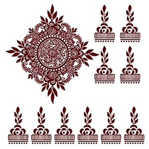 Trẻ em an toàn không độc hại Henna dán hình xăm cho EID lễ kỷ niệm tạm thời Mehndi cơ thể nghệ thuật Thiết kế trẻ em bên văn hóa đề can - Product Image 6