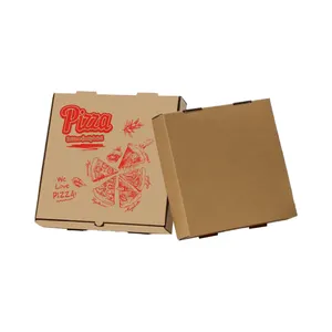 Wholesale Pizza Box Package Carton Supplier 12 14 16 18 Inch Custom Black Pizza Boxes Pizza Karton Paper Meal Box