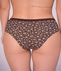 Braguitas de Algodón para Mujer, Cintura Media, Diseño Floral Marrón, con Banda Elástica Estampada a la Moda, Transpirables y Amigables con la Piel - Product Image 5