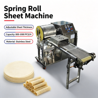 Machine automatique à rouleaux de printemps en acier inoxydable pour emballages de lumpia, 800-1000 pièces/heure