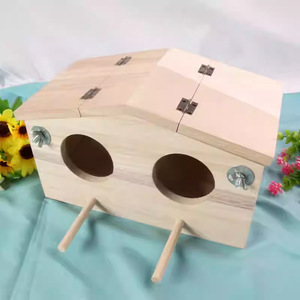 Outdoor Wood Big Birds Nest Drink <b>Box</b> Pet Animal Transparent House <b>Large</b> Wooden Bird Breeding Cages for Birds - Product Image 4