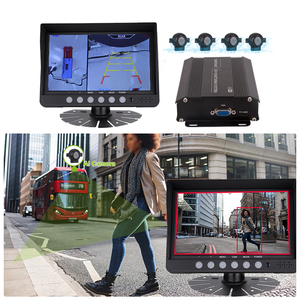 Système de surveillance de stationnement de bus 24 heures sur 24 Système de caméra AI Fish Eye 360 degrés pour voiture avec caméra de recul et moniteur à écran partagé - Product Image 3