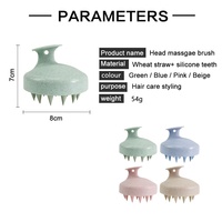 SENKA – brosse à shampoing en paille de blé avec logo privé, brosse à cheveux pour soins du cuir chevelu avec masseur de cuir chevelu en Silicone souple