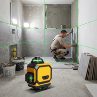 Niveau laser vert 4D 3D 12 16 lignes pour le nivellement du sol avec support magnétique et télécommande