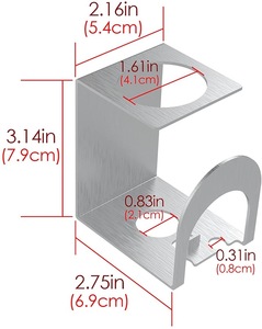Portaspazzolino bagno <span class=keywords><strong>doccia</strong></span> autoadesivo 3 in 1 portabicchieri dentifricio portaspazzolino elettrico a parete - Product Image 3